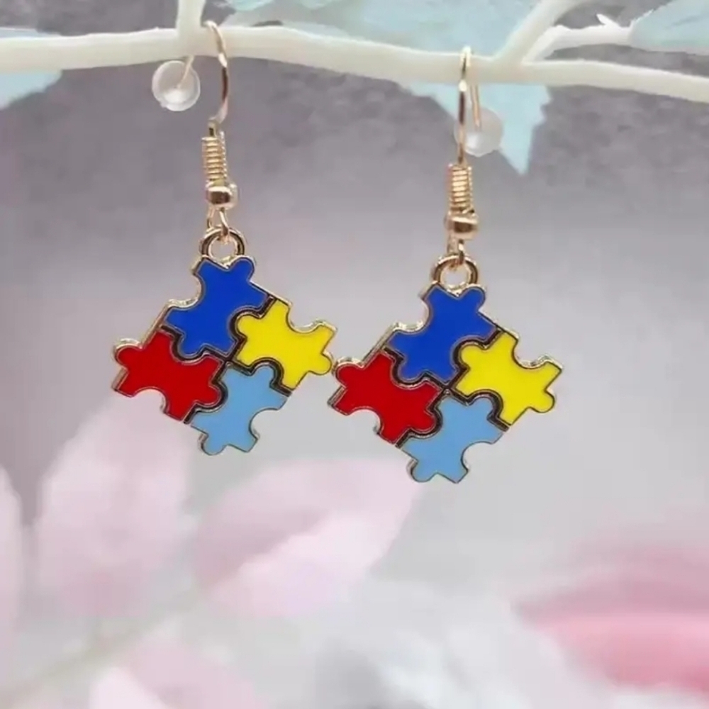 Puzzle Piece Earrings